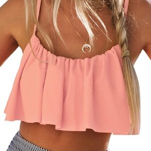 NWOT CUPSHE Pink Bikini Top L